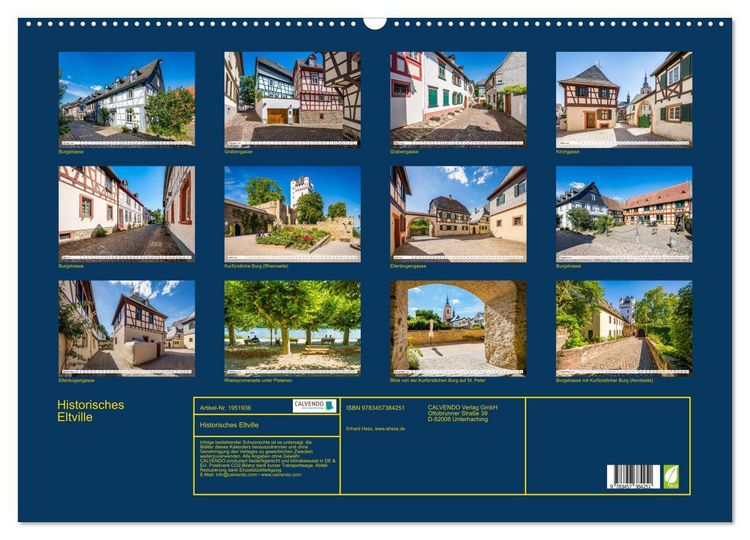 Produktbild: Historisches Eltville (Wandkalender 2026 DIN A2 quer), CALVENDO Monatskalender