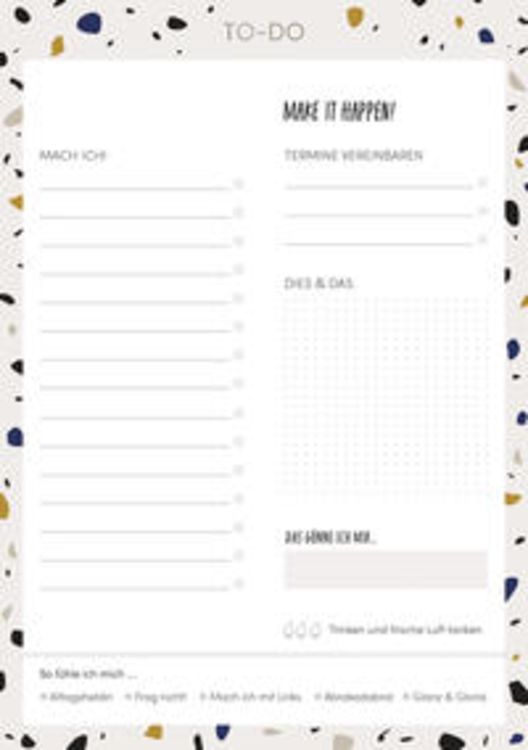 Produktbild: TO-DO Block "Terrazzo Time"