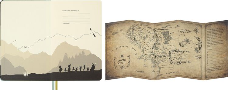 Produktbild: Moleskine 18 Monate Der Herr der Ringe Wochen-Notizkalender 2026/2027, L/A5, 1 Wo = 1 Seite, fester Einband