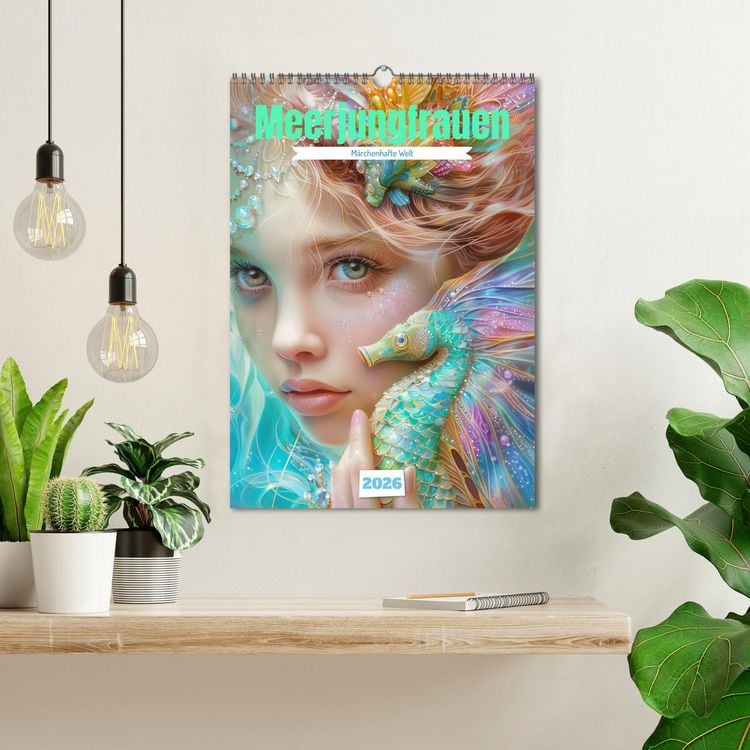 Produktbild: Meerjungfrauen - M&auml;rchenhafte Welt (Wandkalender 2026 DIN A3 hoch), CALVENDO Monatskalender