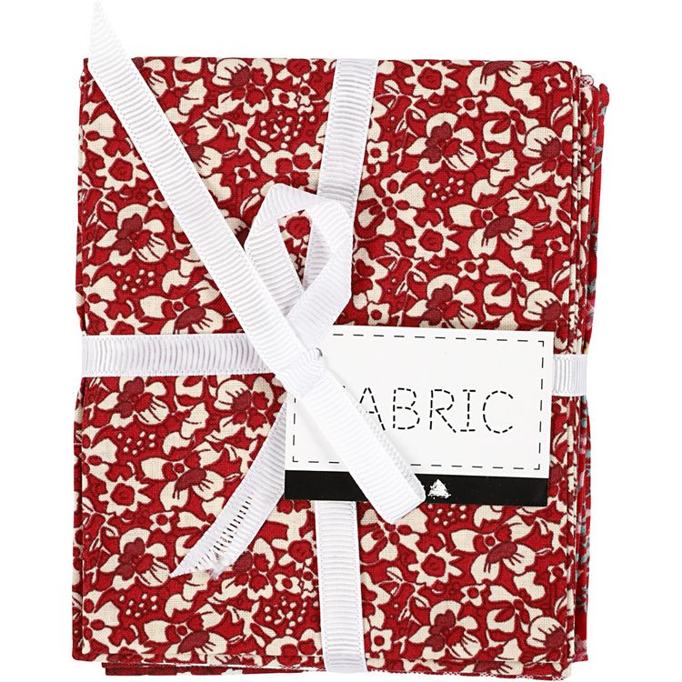 Produktbild: Creativ Company Patchwork-Stoff, Gr&ouml;&szlig;e 45x55 cm, 100 g, Rot, 4 Stk/ 1 B&uuml;ndl.