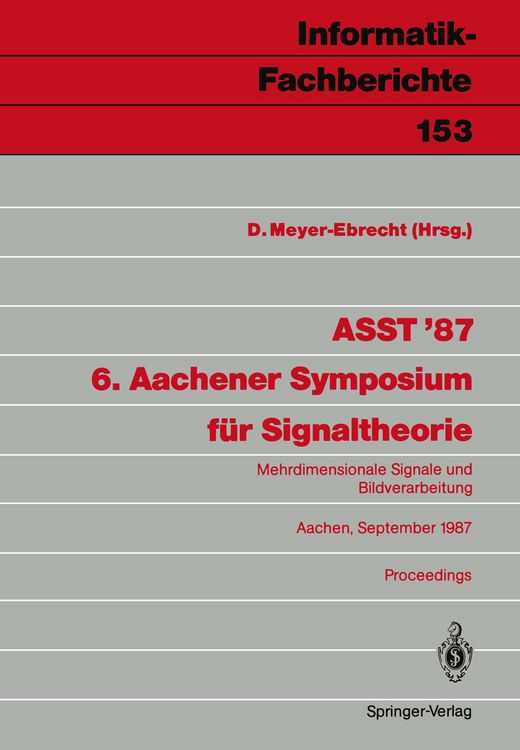 Produktbild: ASST &rsquo;87 6. Aachener Symposium f&uuml;r Signaltheorie