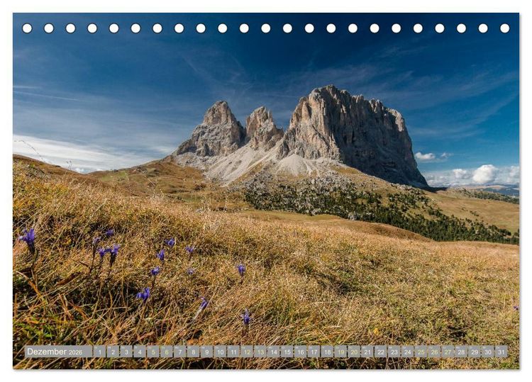 Produktbild: Herbst in den Dolomiten (Tischkalender 2026 DIN A5 quer), CALVENDO Monatskalender