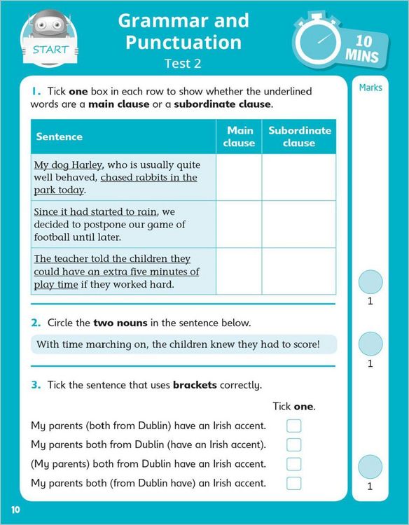 Produktbild: Grammar, Reading & Maths 10-Minute SATs Tests Ages 10-11