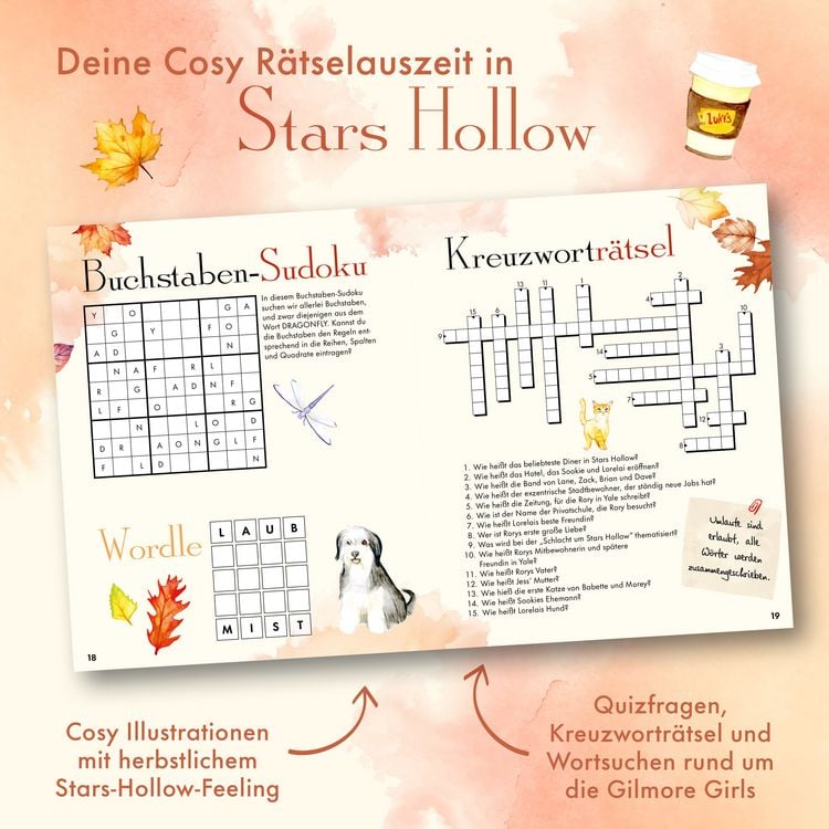Produktbild: Auszeit in Stars Hollow. Das inoffizielle R&auml;tselbuch f&uuml;r Gilmore-Girls-Fans