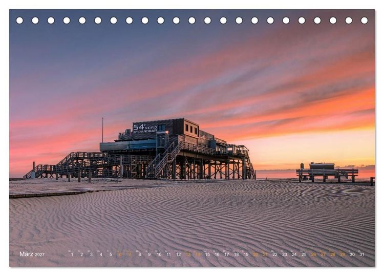 Produktbild: Nordseeurlaub in St. Peter-Ording (Tischkalender 2027 DIN A5 quer), CALVENDO Monatskalender