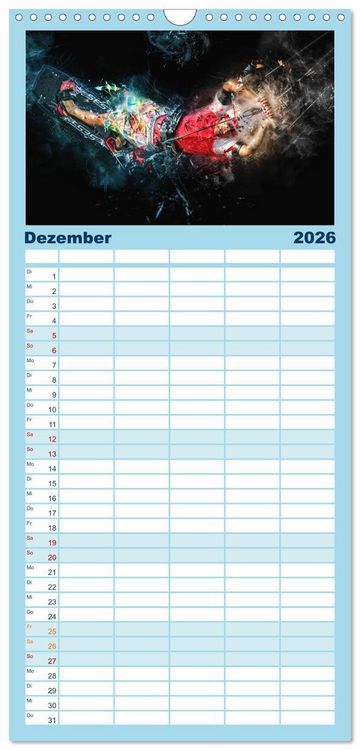 Produktbild: Familienplaner 2026 - Kitesurfen extrem cool mit 5 Spalten (Wandkalender, 21 x 45 cm) CALVENDO
