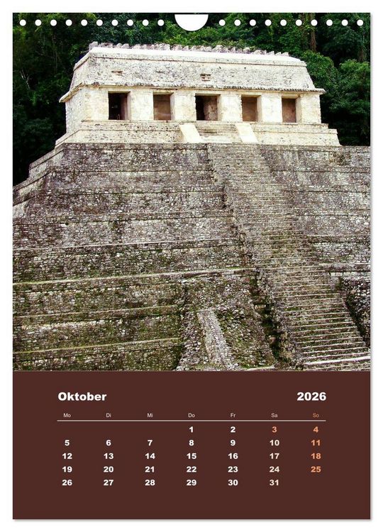Produktbild: Klassisches Mexiko (Wandkalender 2026 DIN A4 hoch), CALVENDO Monatskalender