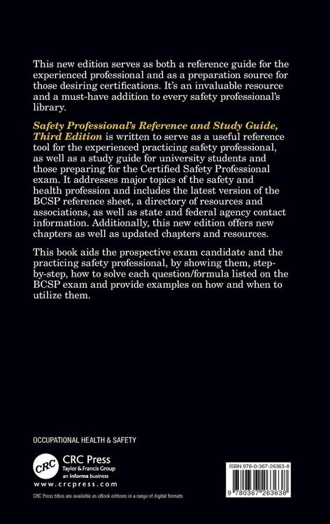 Produktbild: Safety Professional's Reference and Study Guide, Third Edition