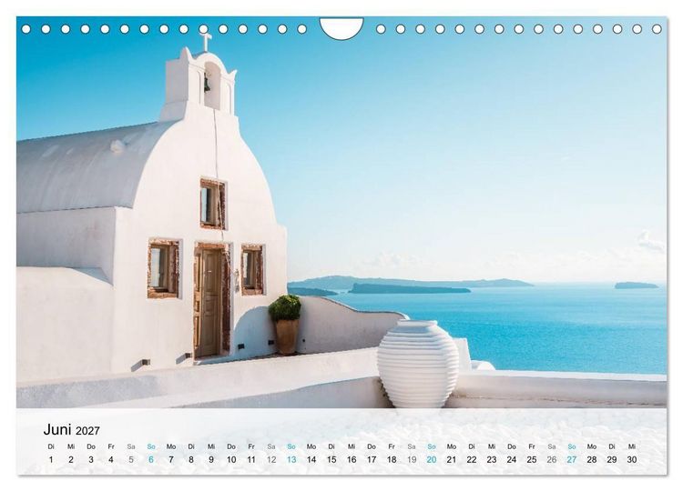 Produktbild: Oia Santorini - Bilderbuch-Dorf von Griechenland (Wandkalender 2027 DIN A4 quer), CALVENDO Monatskalender