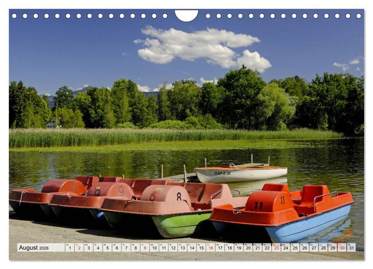 Produktbild: Das Blaue Land - Himmel, Seen und Berge im bayerischen Voralpenland (Wandkalender 2026 DIN A4 quer), CALVENDO Monatskalender