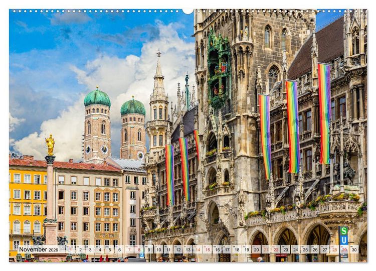 Produktbild: M&uuml;nchen Impressionen (Wandkalender 2026 DIN A2 quer), CALVENDO Monatskalender
