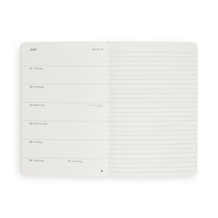 Produktbild: PlanA Kalender A5 Softcover Midnight Black