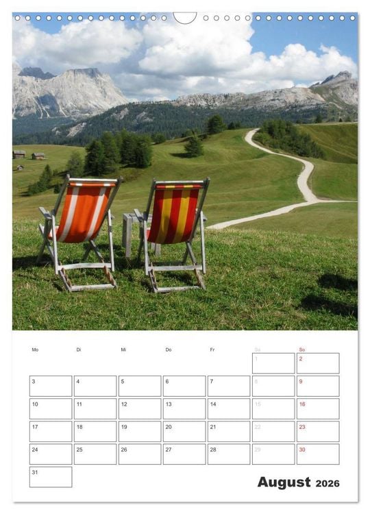 Produktbild: Alta Badia &ndash; Traumlandschaft f&uuml;r Bergsteiger und Wanderer (Wandkalender 2026 DIN A3 hoch), CALVENDO Monatskalender