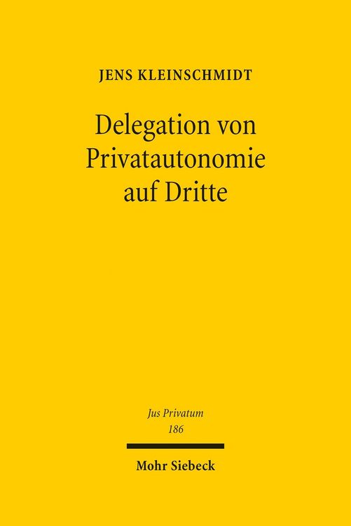 Produktbild: Delegation von Privatautonomie auf Dritte