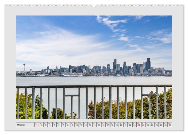 Produktbild: SEATTLE Unvergessliche Tour durch die Stadt und das Umland (hochwertiger Premium Wandkalender 2026 DIN A2 quer), Kunstdruck in Hochglanz