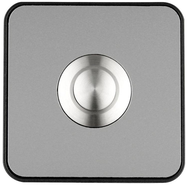 Produktbild: Grothe 64181 Klingel Edelstahl-Optik, Schwarz
