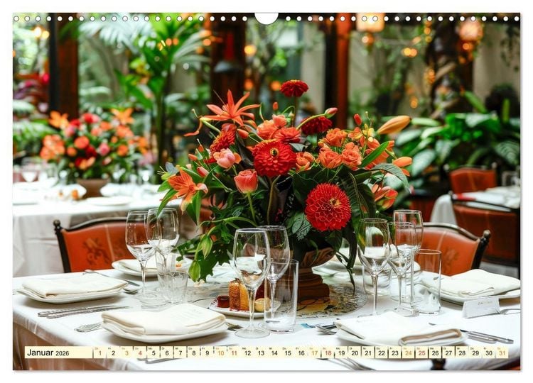 Produktbild: Gedeckter Tisch f&uuml;r Gourmets (Wandkalender 2026 DIN A3 quer), CALVENDO Monatskalender