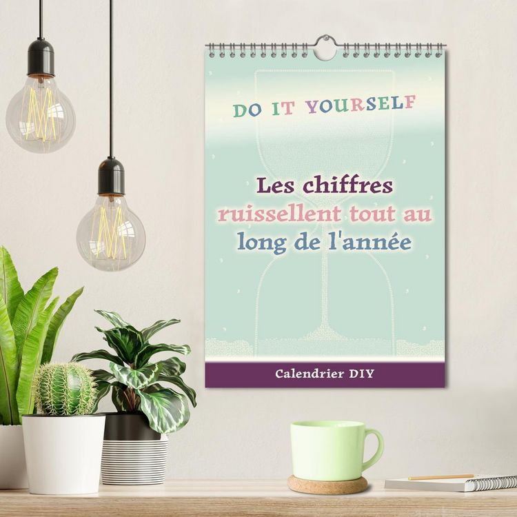 Produktbild: Les chiffres ruissellent tout au long de l'ann&eacute;e (Calendrier mural 2026 DIN A4 horizontal), CALVENDO calendrier mensuel
