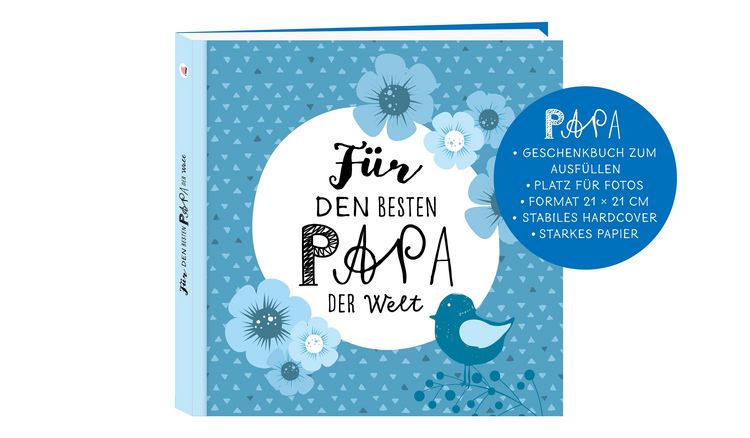 Produktbild: Das Erinnerungsbuch f&uuml;r den besten Papa der Welt. Ausf&uuml;llbuch zum Verschenken f&uuml;r den Papa zum Geburtstag, oder Vatertag. Liebevolle Geschenkidee f&uuml;r Papa von Tochter und Sohn. Geschenkbuch