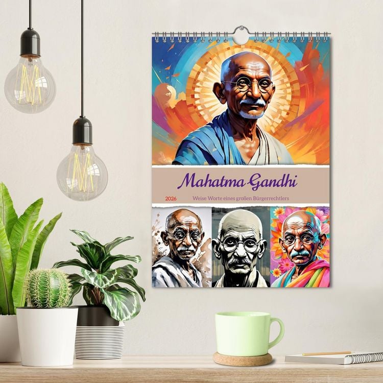 Produktbild: Mahatma Gandhi (Wandkalender 2026 DIN A4 hoch), CALVENDO Monatskalender