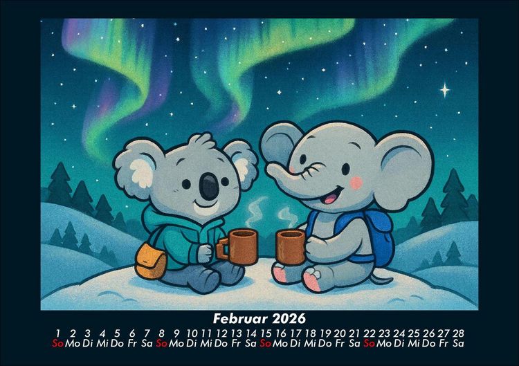 Produktbild: Kiki & Raffi - Reise durch Kanada 2026 Fotokalender DIN A5