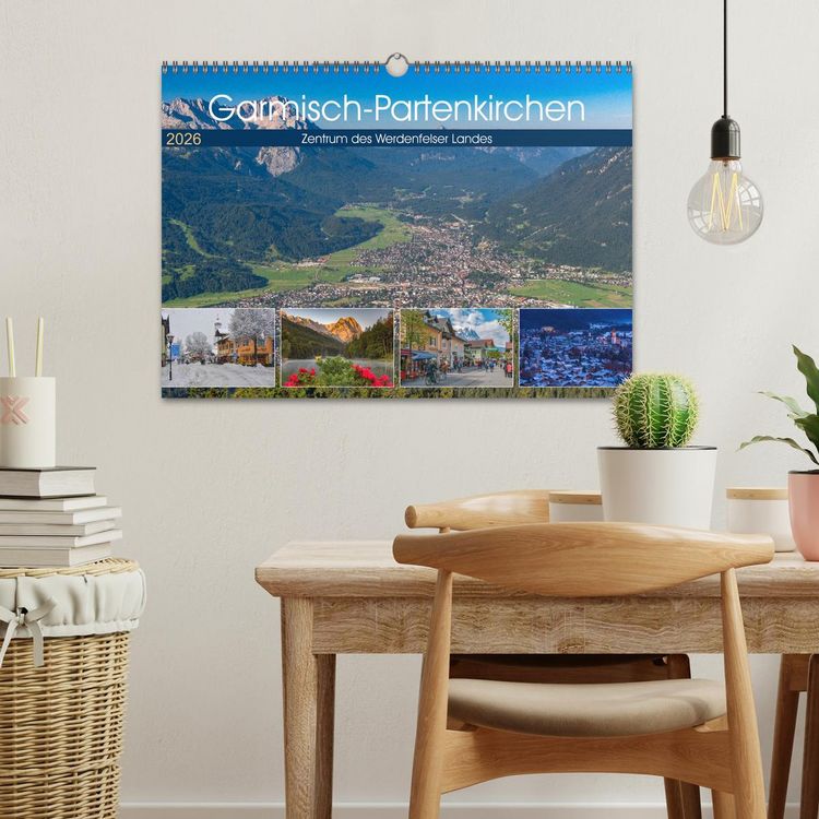 Produktbild: Garmisch-Partenkirchen - Zentrum des Werdenfelser Landes (Wandkalender 2026 DIN A3 quer), CALVENDO Monatskalender