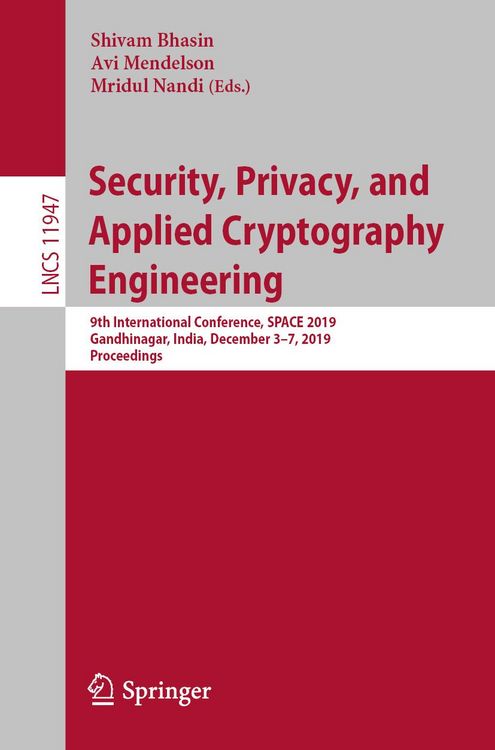 Produktbild: Security, Privacy, and Applied Cryptography Engineering