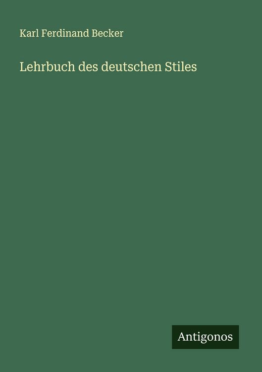 Produktbild: Lehrbuch des deutschen Stiles