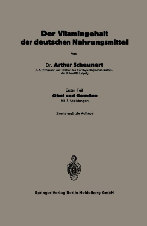 Produktbild: Der Vitamingehalt der deutschen Nahrungsmittel