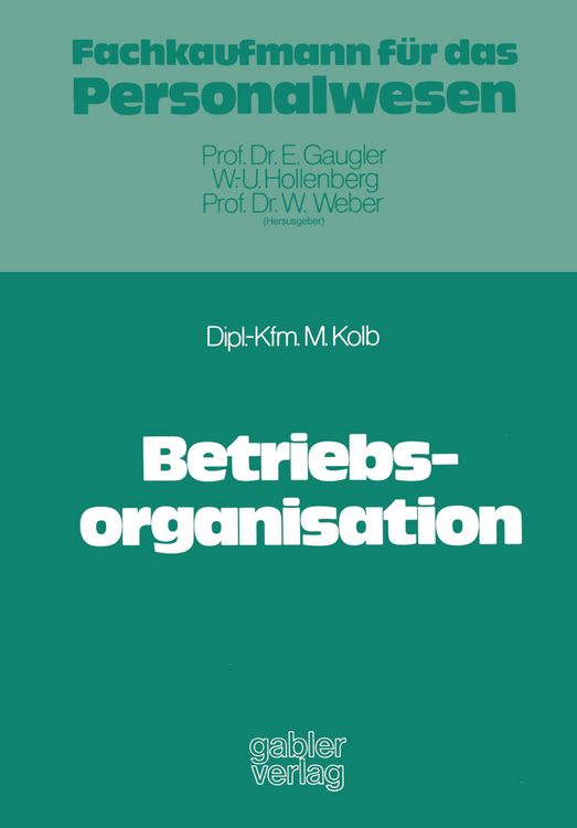 Produktbild: Betriebsorganisation