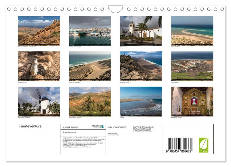 Produktbild: Fuerteventura (Wandkalender 2026 DIN A4 quer), CALVENDO Monatskalender