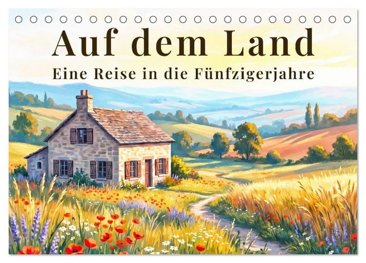Produktbild: Auf dem Land - Eine Reise in die F&uuml;nfzigerjahre (Tischkalender 2027 DIN A5 quer), CALVENDO Monatskalender