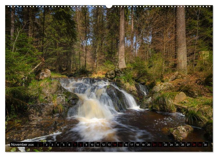 Produktbild: Fl&uuml;sse und Seen im Harz (hochwertiger Premium Wandkalender 2026 DIN A2 quer), Kunstdruck in Hochglanz