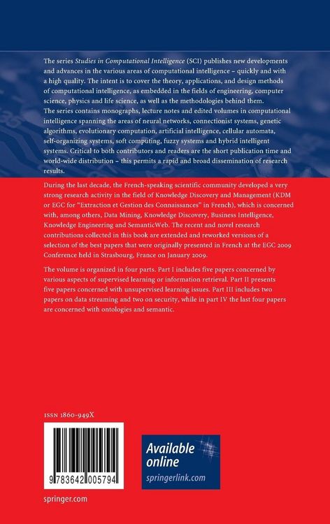 Produktbild: Advances in Knowledge Discovery and Management