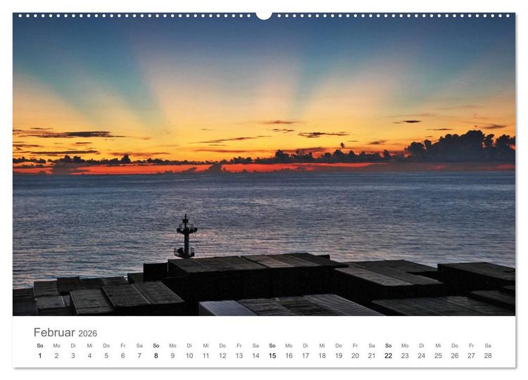 Produktbild: Faszination Schifffahrt &ndash; An Bord um die Welt (hochwertiger Premium Wandkalender 2026 DIN A2 quer), Kunstdruck in Hochglanz