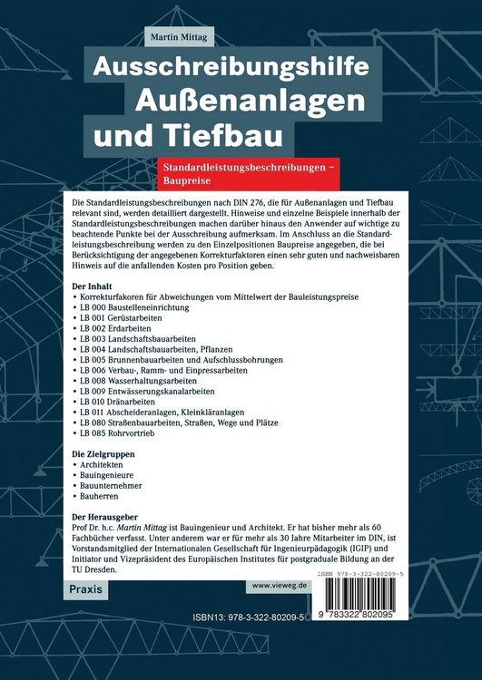 Produktbild: Ausschreibungshilfe Au&szlig;enanlagen und Tiefbau