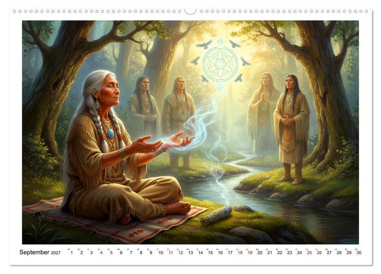 Produktbild: In Verbindung mit dem Land und den Ahnen (hochwertiger Premium Wandkalender 2027 DIN A2 quer), Kunstdruck in Hochglanz