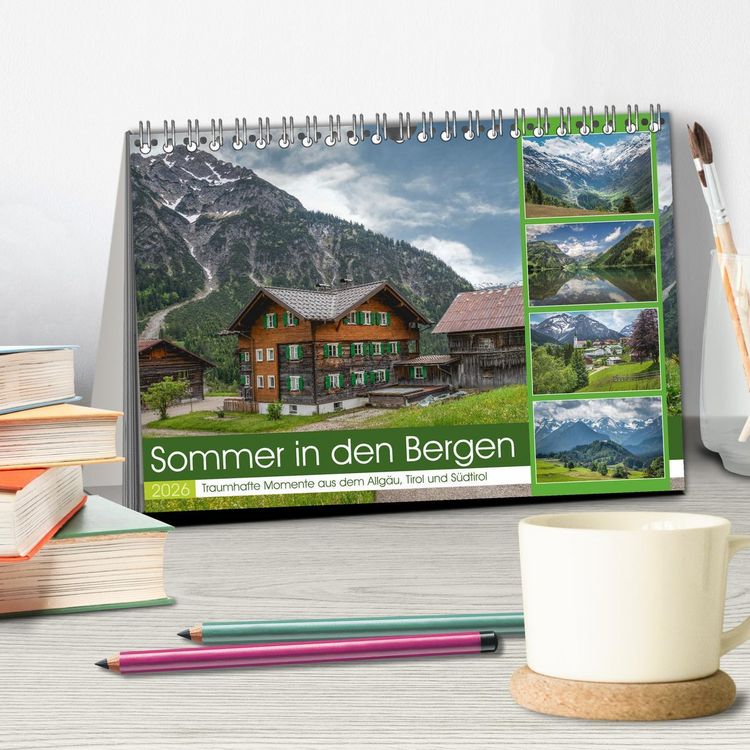 Produktbild: Sommer in den Bergen (Tischkalender 2026 DIN A5 quer), CALVENDO Monatskalender