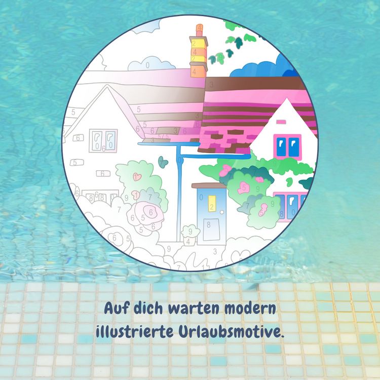 Produktbild: Die wunderbare Kreativbox Malen nach Zahlen - Urlaubstr&auml;ume