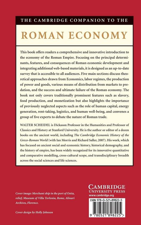 Produktbild: The Cambridge Companion to the Roman Economy. Edited by Walter Scheidel