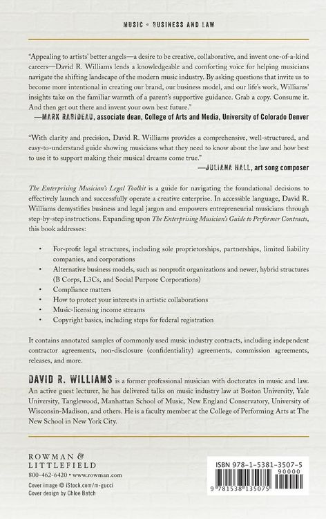 Produktbild: Enterprising Musician's Legal Toolkit