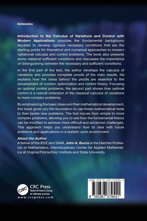 Produktbild: Introduction to the Calculus of Variations and Control with Modern Applications