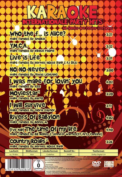 Produktbild: Karaoke - Internationale Party Hits