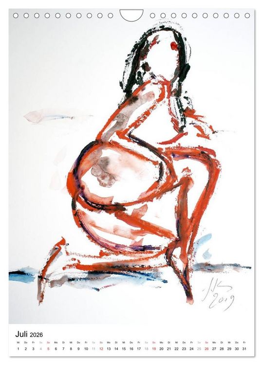 Produktbild: Erotische Aquarelle (Wandkalender 2026 DIN A4 hoch), CALVENDO Monatskalender