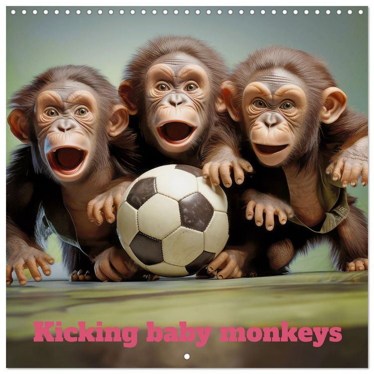 Produktbild: Kicking baby monkeys (Wall Calendar 2026 12 &times; 12 Inch) CALVENDO 12 Month Wall Calendar