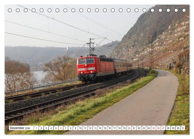 Produktbild: Eisenbahn an Rhein und Mosel 2026 (Tischkalender 2026 DIN A5 quer), CALVENDO Monatskalender