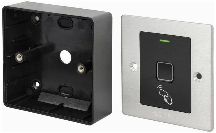 Produktbild: Sygonix SY-6097868 Fingerprint/RFID Zugangssystem Unterputz 12 V/DC, 18 V/DC IP66