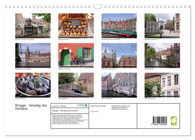 Produktbild: Br&uuml;gge - Venedig des Nordens (Wandkalender 2026 DIN A3 quer), CALVENDO Monatskalender