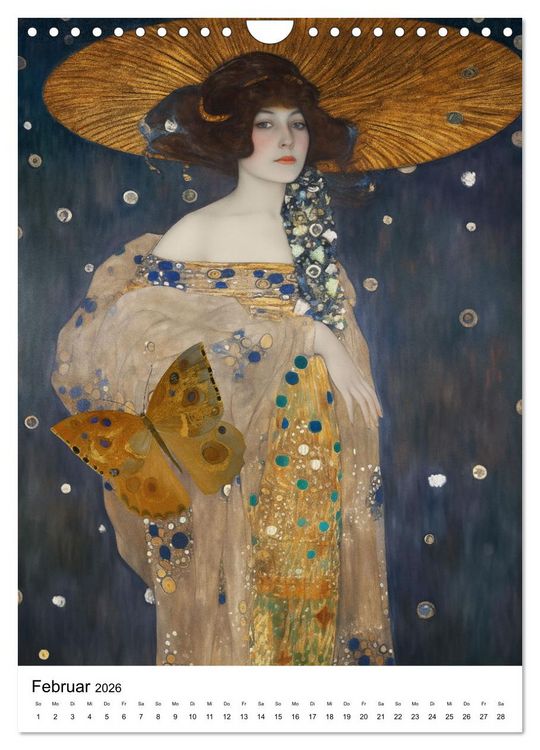 Produktbild: K&uuml;nstliche Impressionen. Ein Jahr in Klimts Natur. (Wandkalender 2026 DIN A4 hoch), CALVENDO Monatskalender
